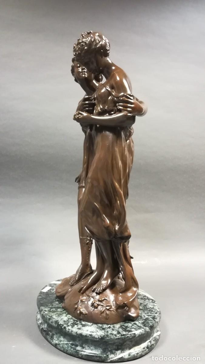 Arte: FIGURA REPLICA DE BRONCE ROMANCE - Foto 5