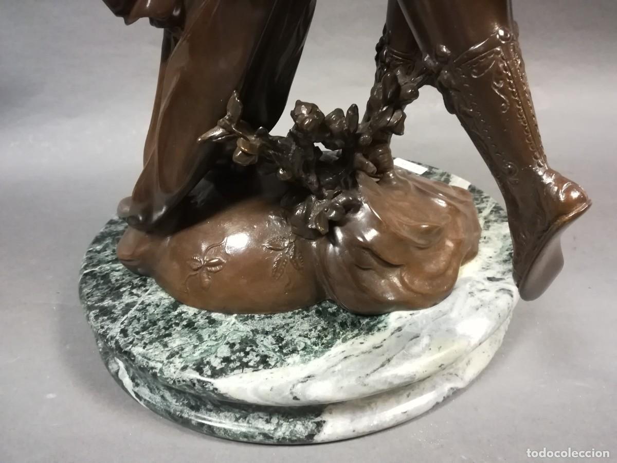 Arte: FIGURA REPLICA DE BRONCE ROMANCE - Foto 14