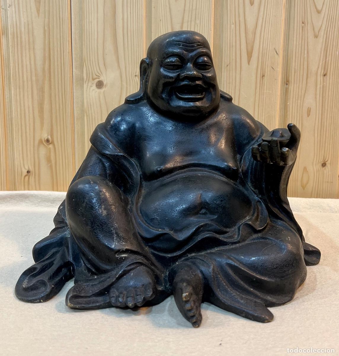 Arte: FIGURA ANTIGUA BUDA DE BRONCE - Foto 1