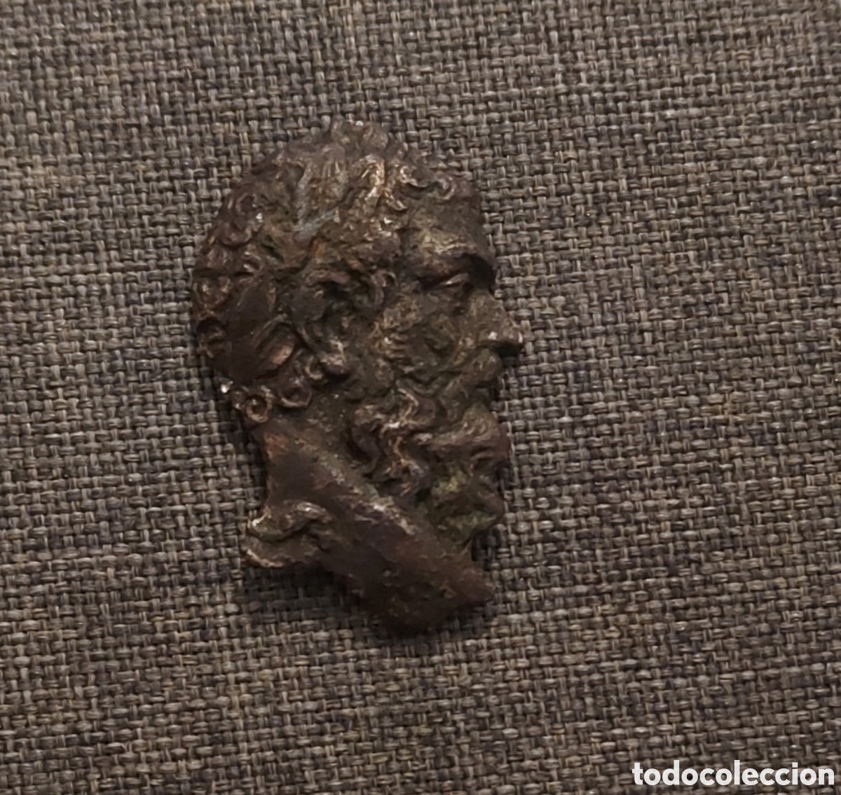 Arte: Busto perfil griego de bronce - Foto 4