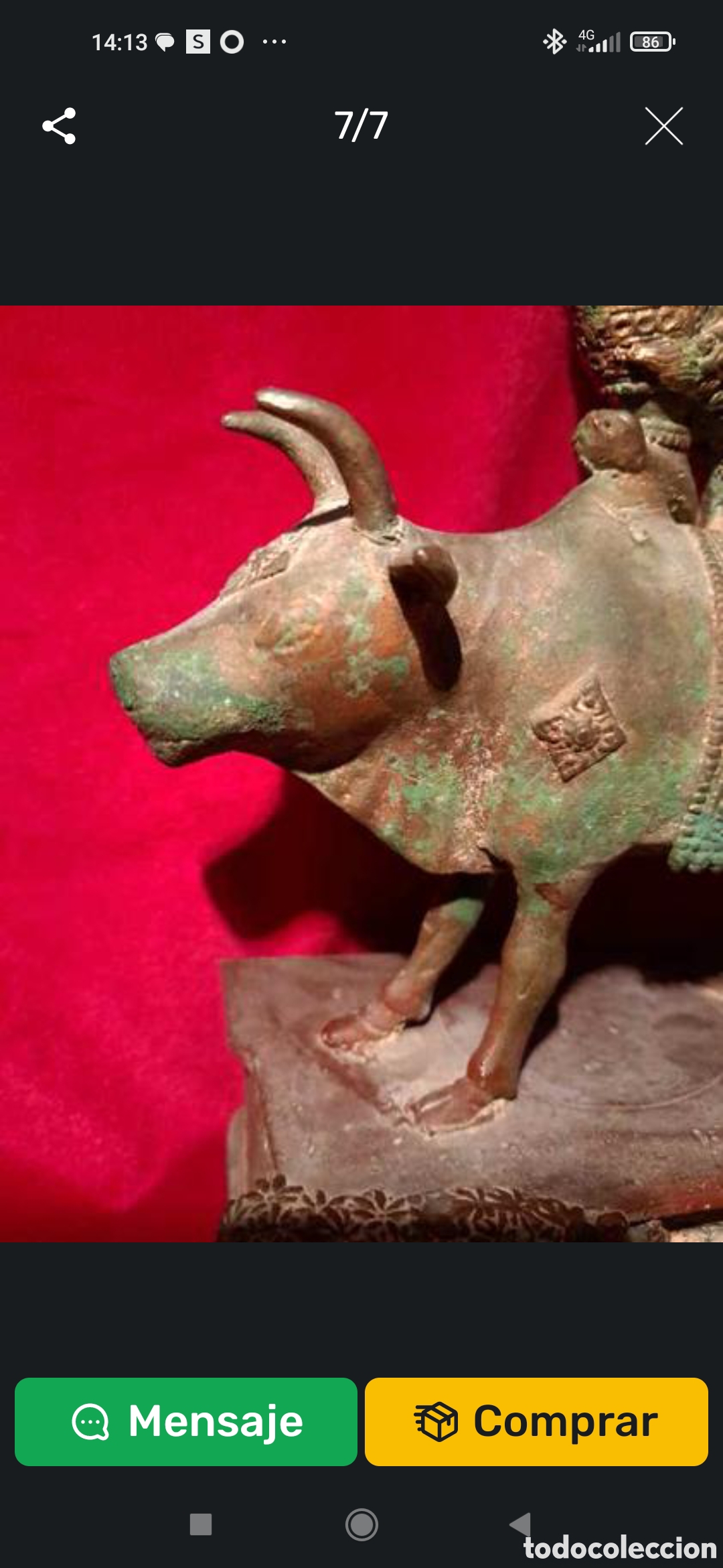Arte: Dios Shiva sobre vaca - Foto 6