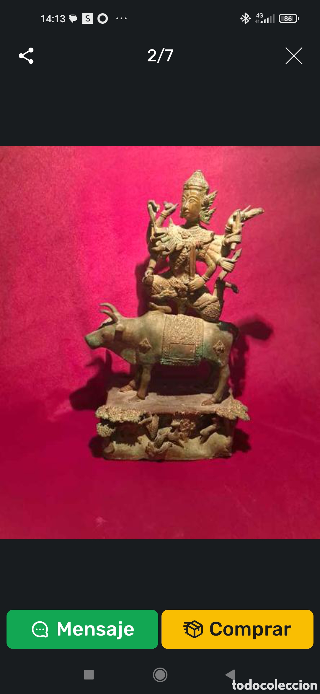 Arte: Dios Shiva sobre vaca - Foto 7