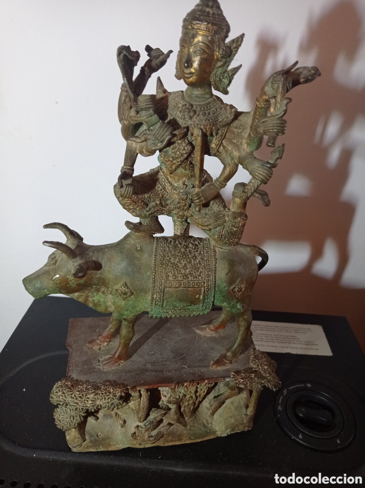 Arte: Dios Shiva sobre vaca - Foto 1