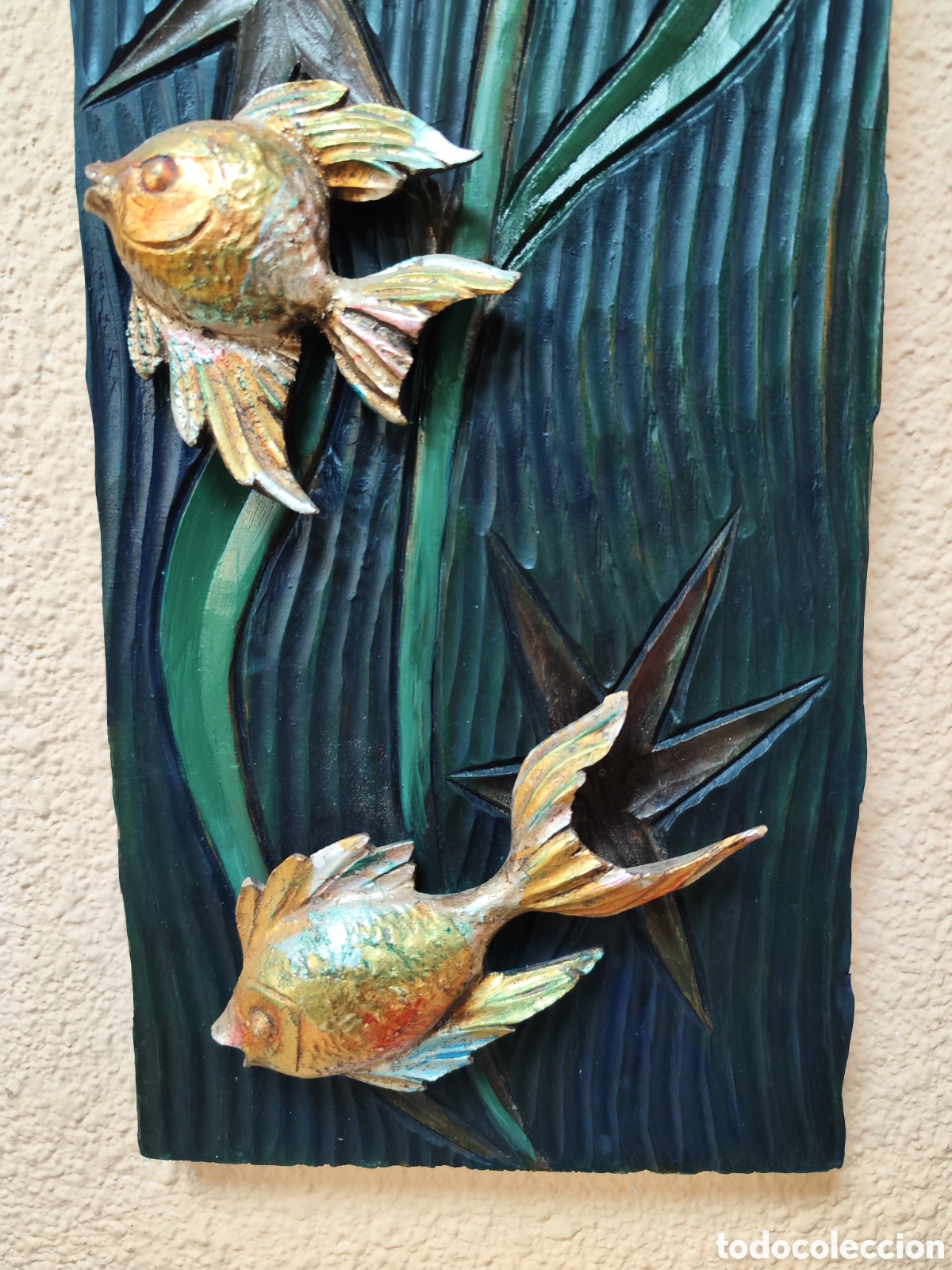 Arte: Relieve tallado en madera de peces - Foto 4