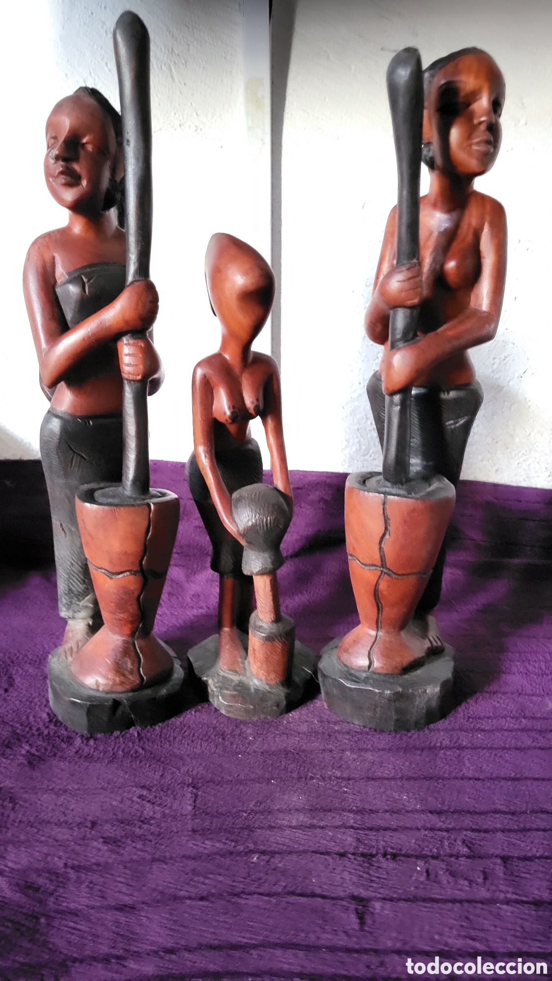 Arte: Figuras Africanas madera maciza - Foto 2