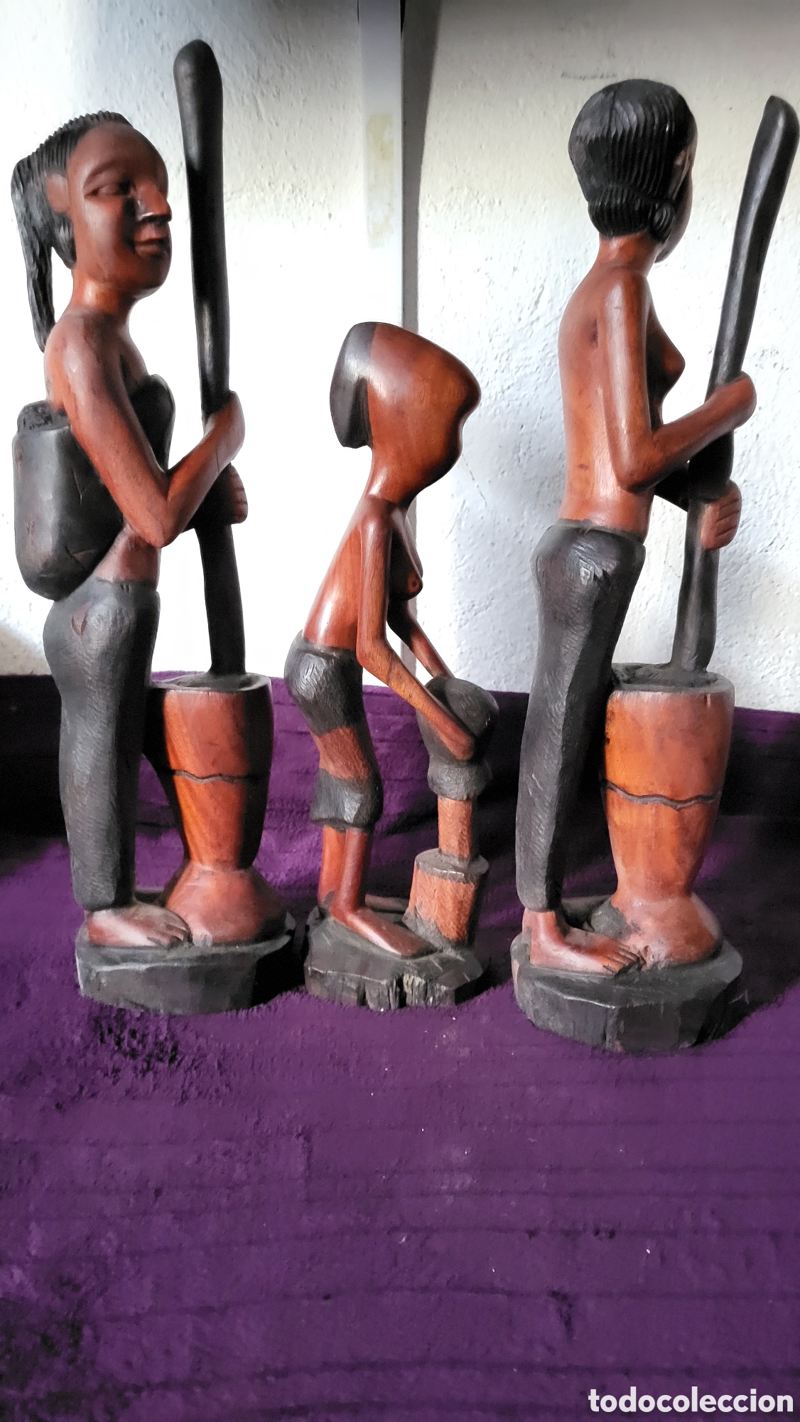Arte: Figuras Africanas madera maciza - Foto 3