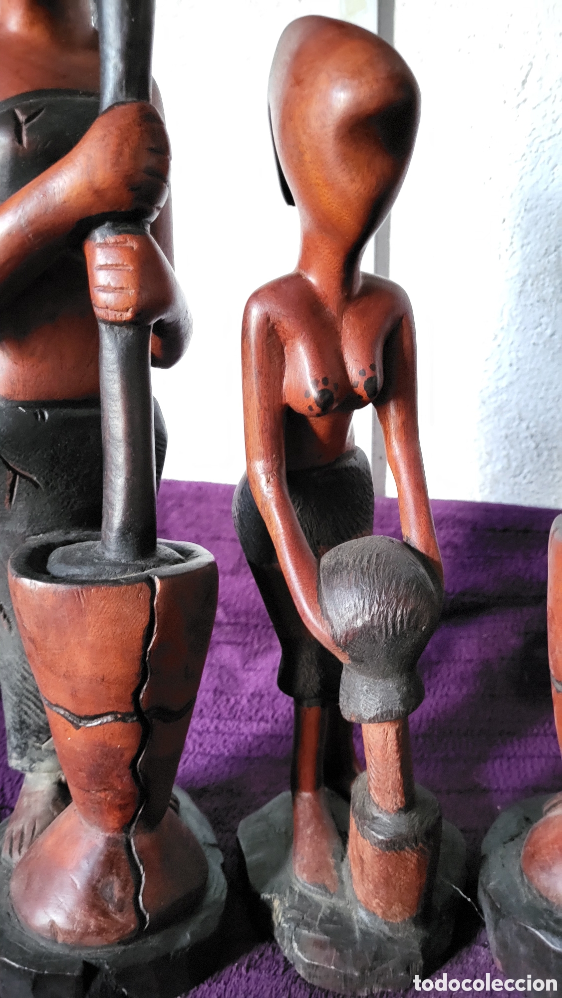 Arte: Figuras Africanas madera maciza - Foto 4