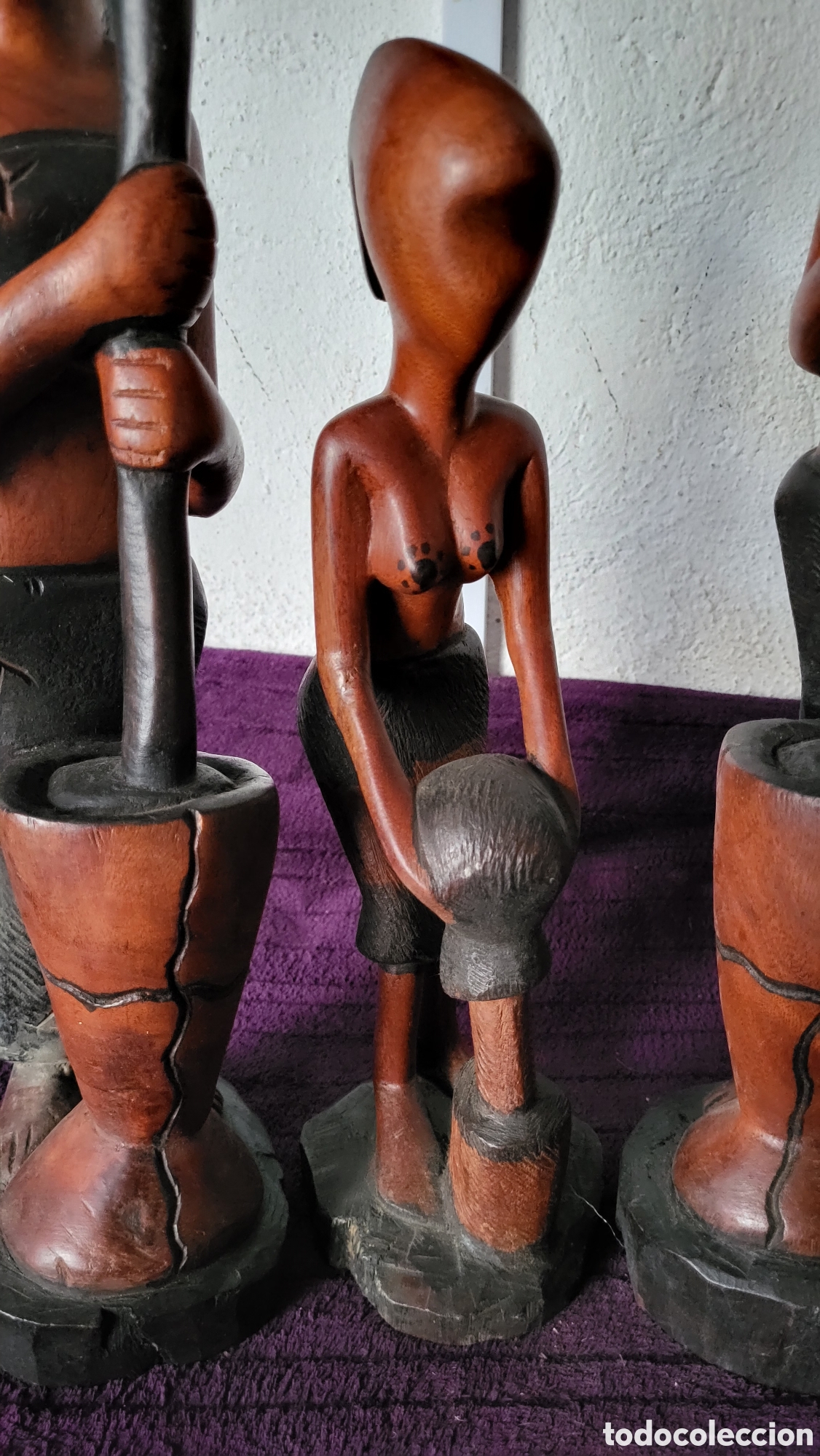Arte: Figuras Africanas madera maciza - Foto 5