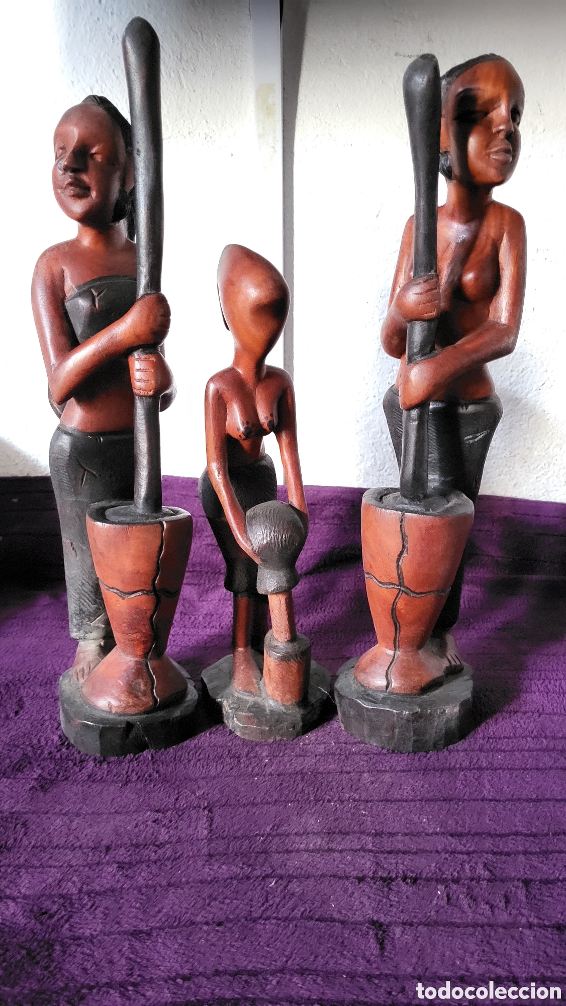 Arte: Figuras Africanas madera maciza - Foto 9
