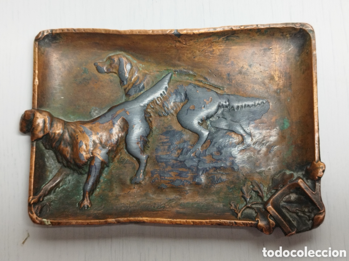 Arte: Cenicero de bronce, antiguo - Foto 1