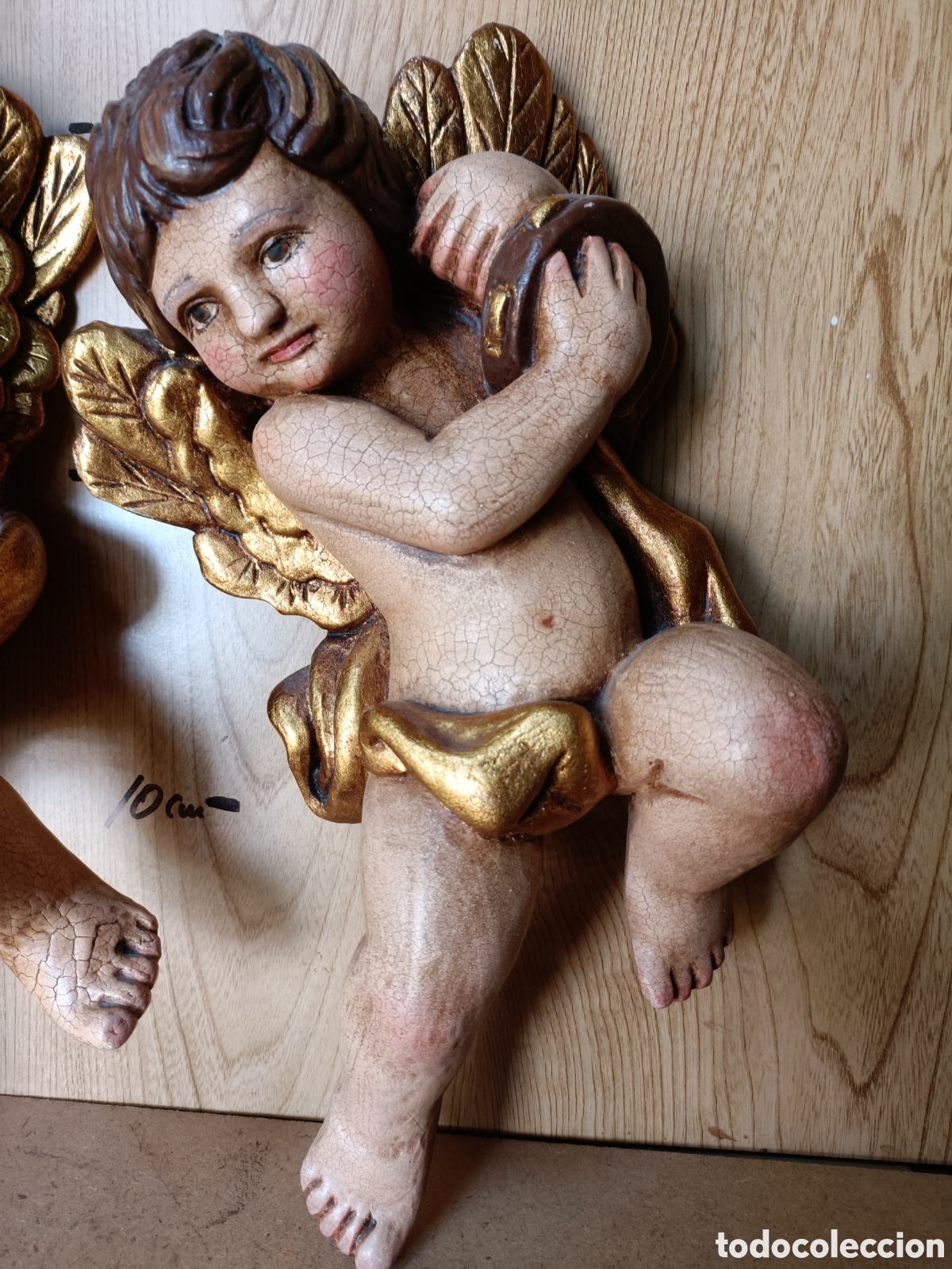 Arte: Querubines madera policromada - Foto 2