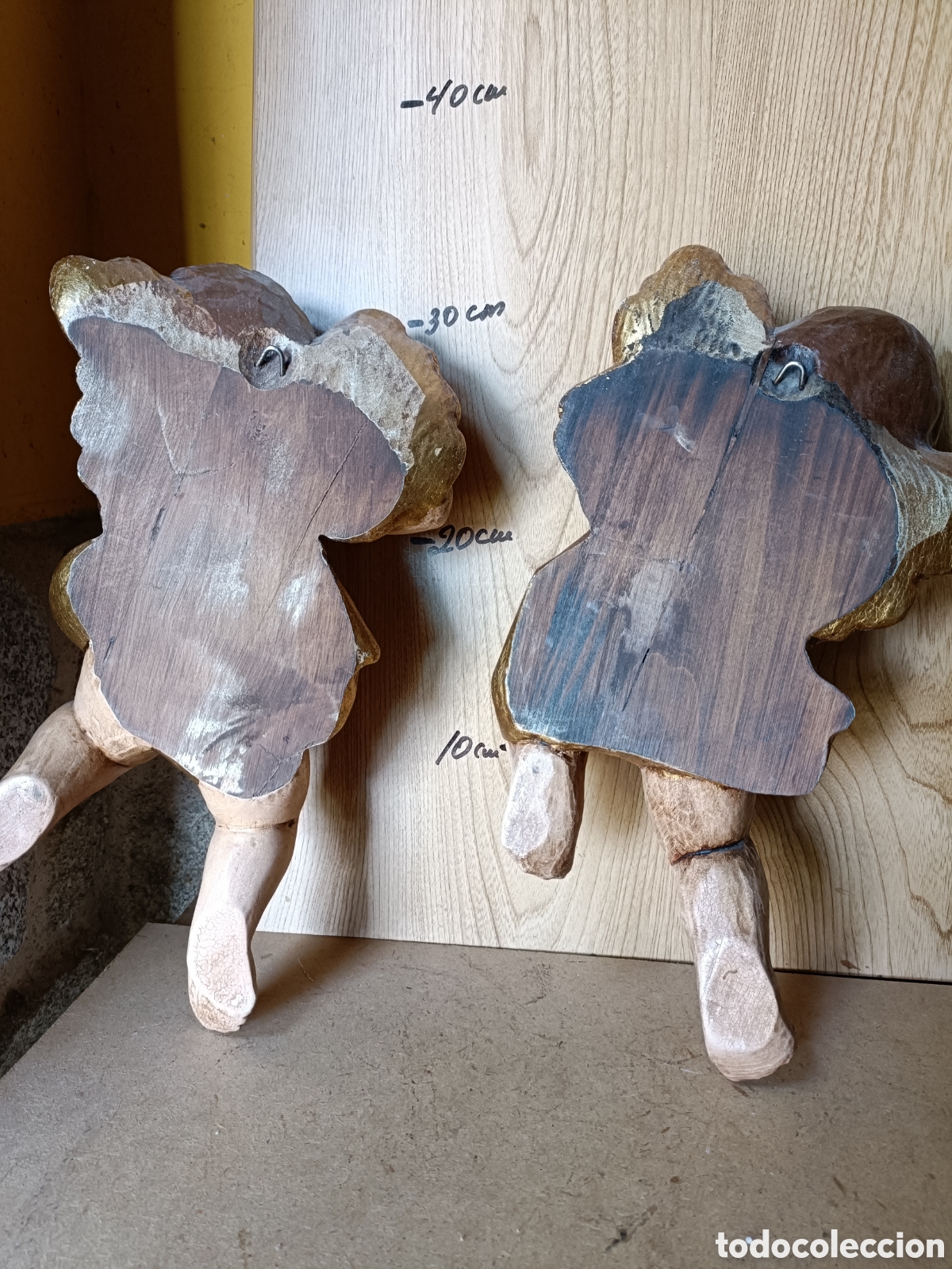 Arte: Querubines madera policromada - Foto 4
