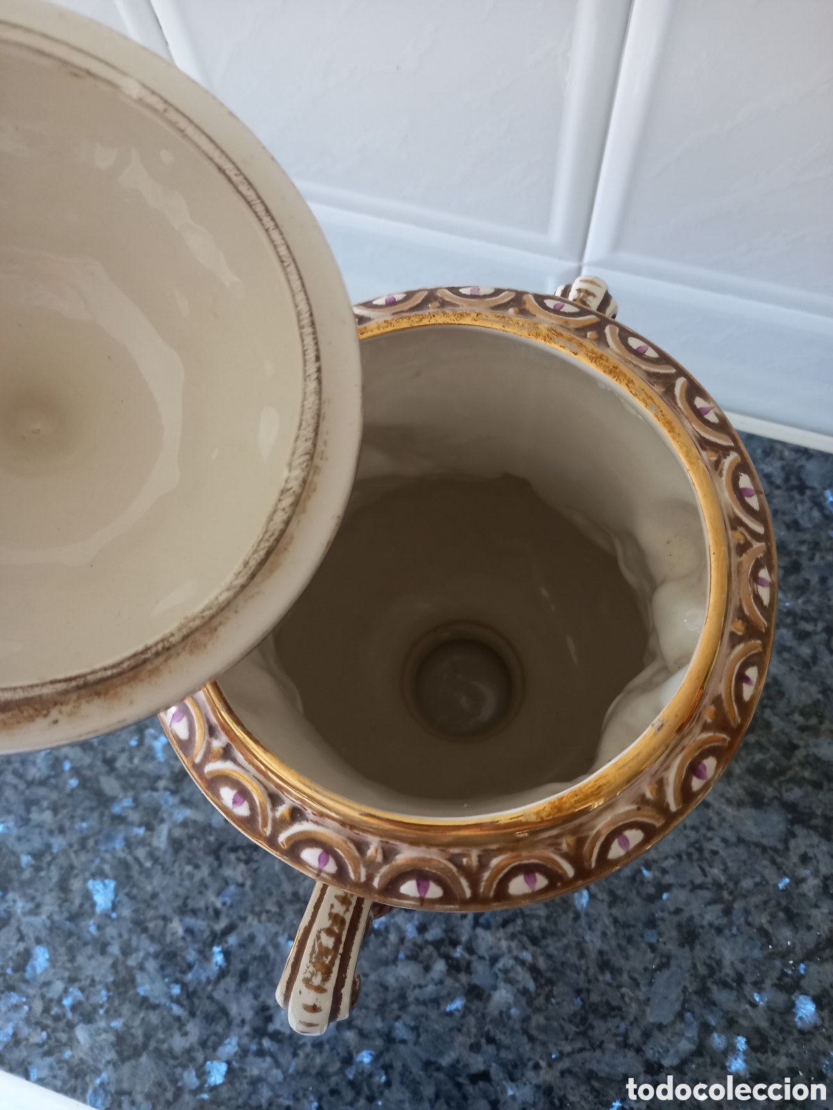 Arte: Jarron CAPODIMONTE ANTIGUO - Foto 5