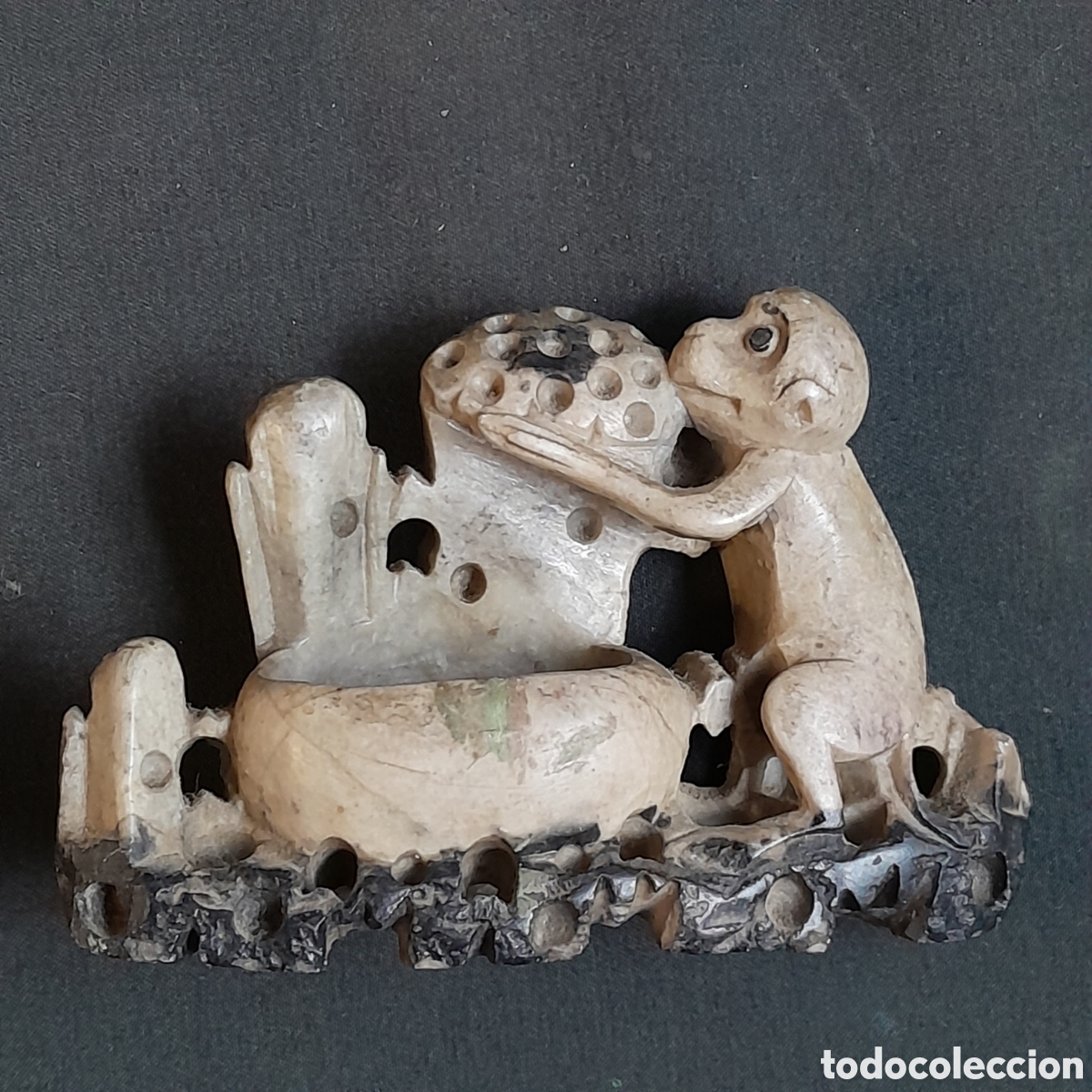 Escultura en Talla de Piedra Jabón - Figuras Monos - muy Buena Calidad