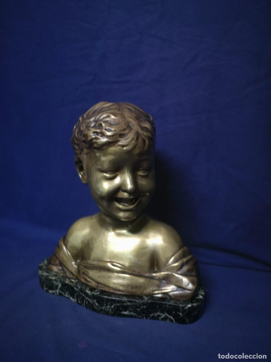 Arte: BUSTO DE BRONCE Y BASE EN MARMOL S.XIX - Foto 2