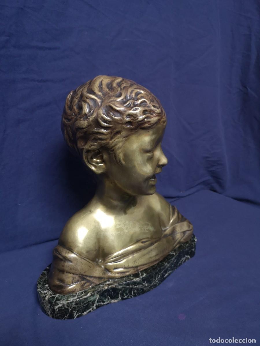Arte: BUSTO DE BRONCE Y BASE EN MARMOL S.XIX - Foto 3
