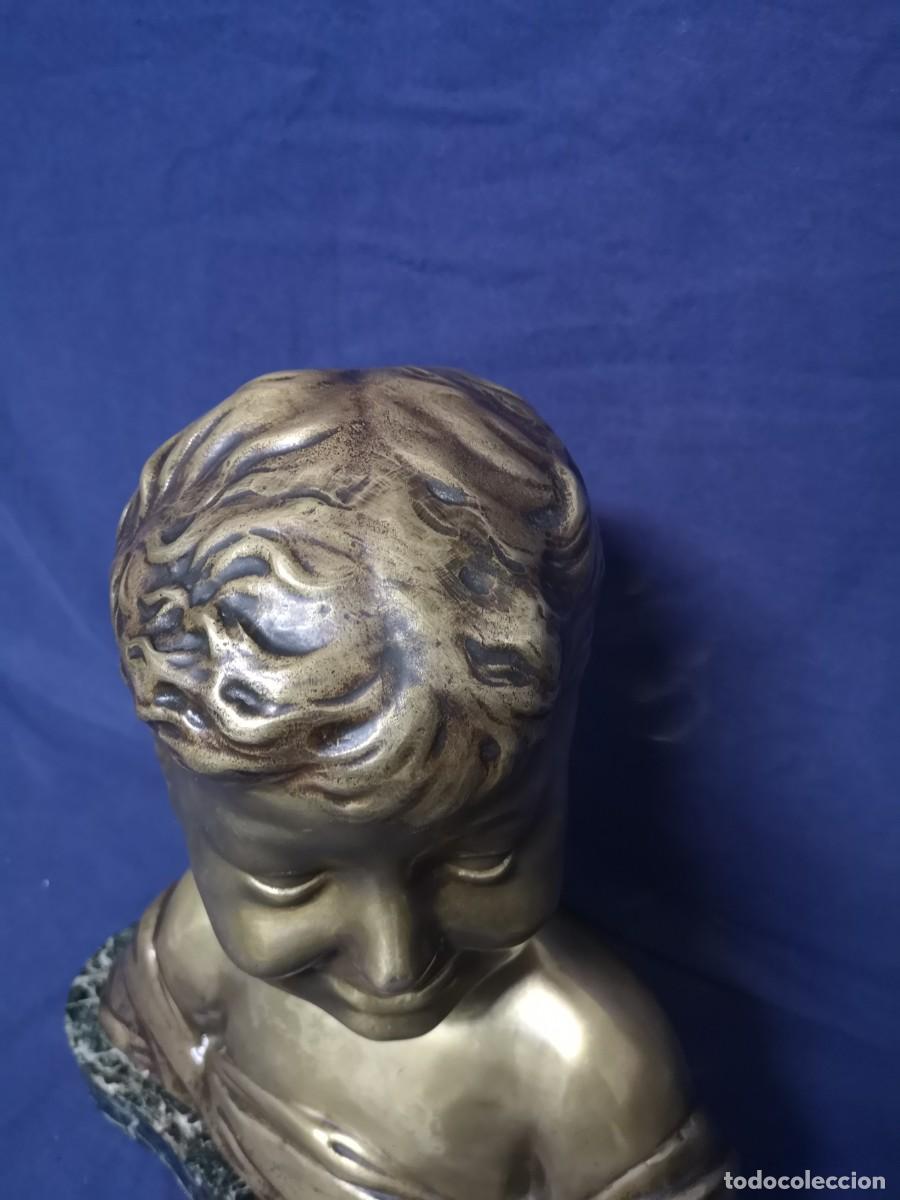 Arte: BUSTO DE BRONCE Y BASE EN MARMOL S.XIX - Foto 4