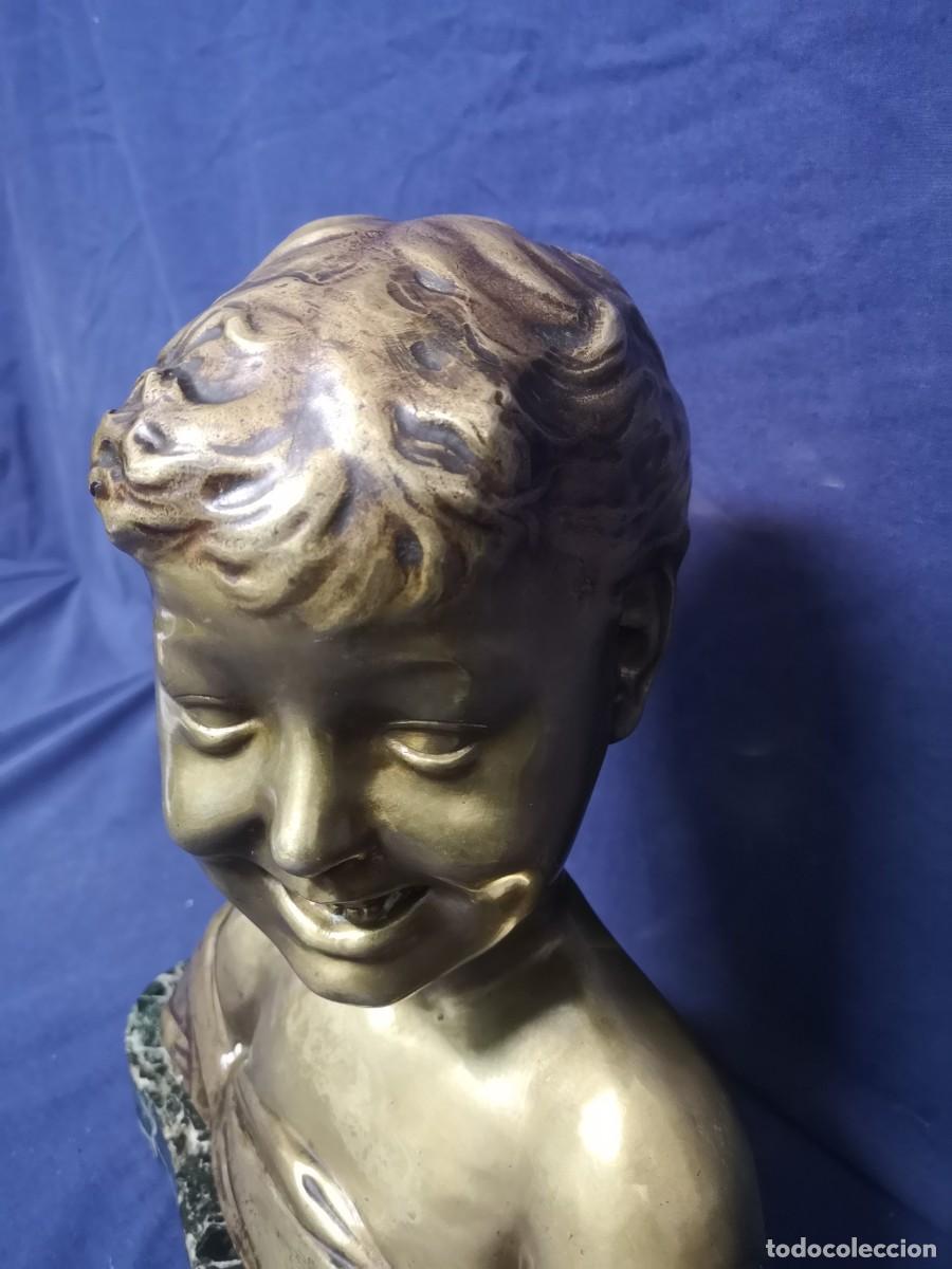 Arte: BUSTO DE BRONCE Y BASE EN MARMOL S.XIX - Foto 5