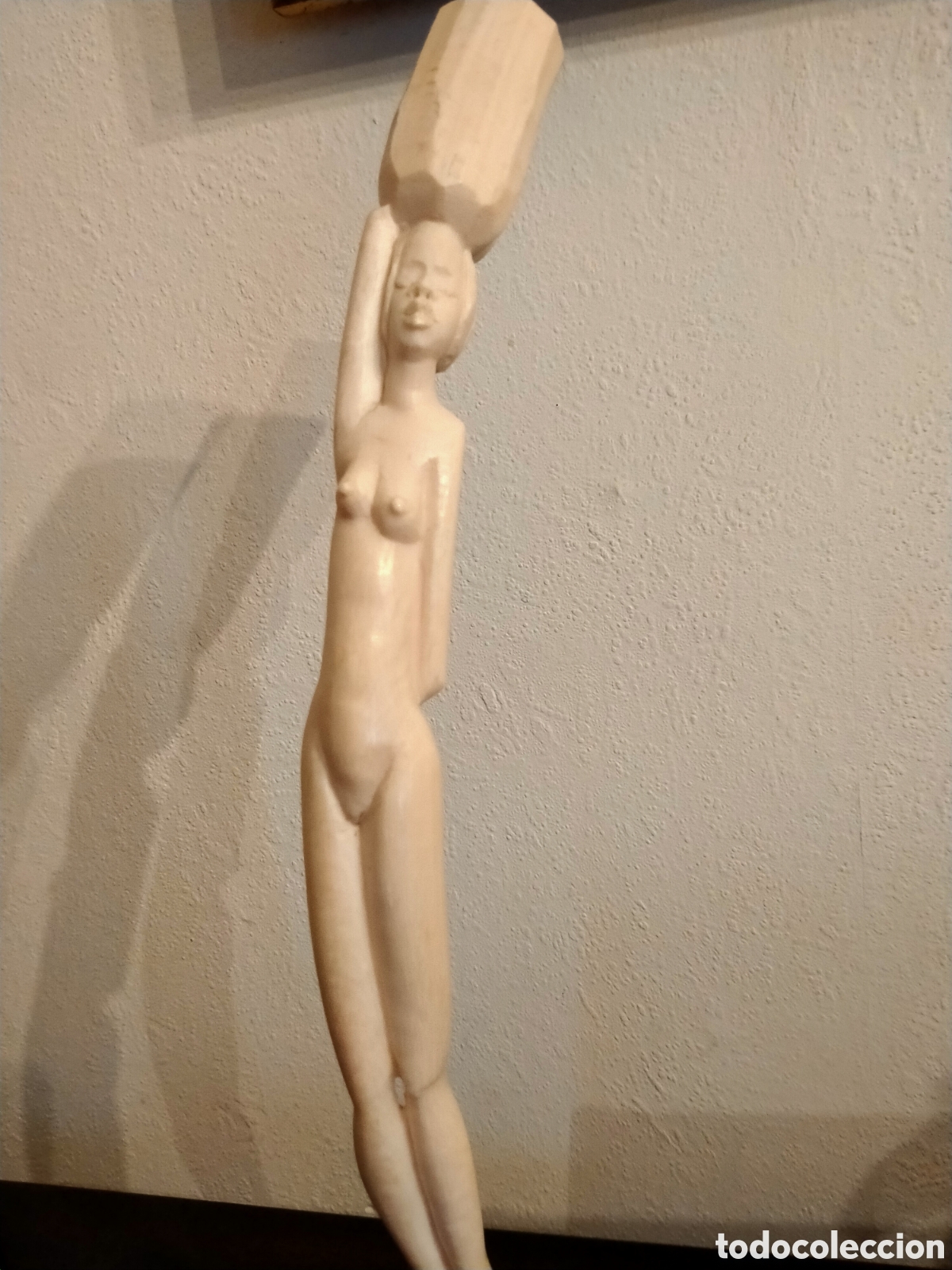 figura de marfil, escultura mujer desnuda. - Compra venta en todocoleccion