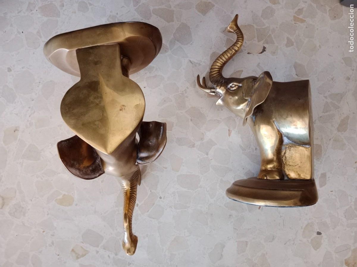 Vintage Brass Elephant Head Hook 