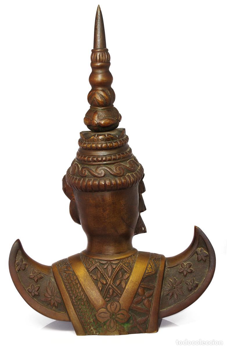 Arte: Buste en bronze divinit&eacute; Asiatique - Foto 4
