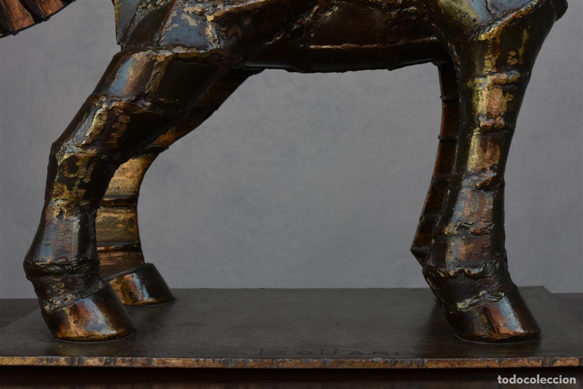 Arte: Sculpture en fer forg&eacute; cheval sign&eacute; Boitard - Foto 5