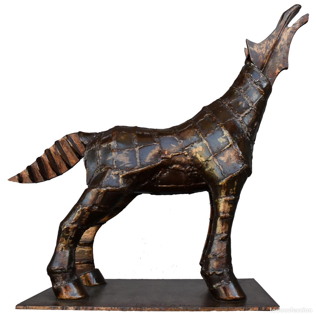 Arte: Sculpture en fer forg&eacute; cheval sign&eacute; Boitard - Foto 1