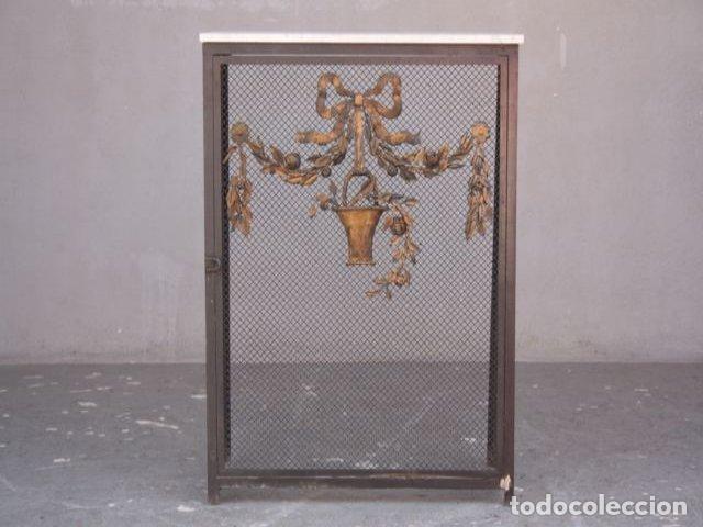 Arte: Cache radiateur 1900 d&eacute;cor bronze dor&eacute; - Foto 3