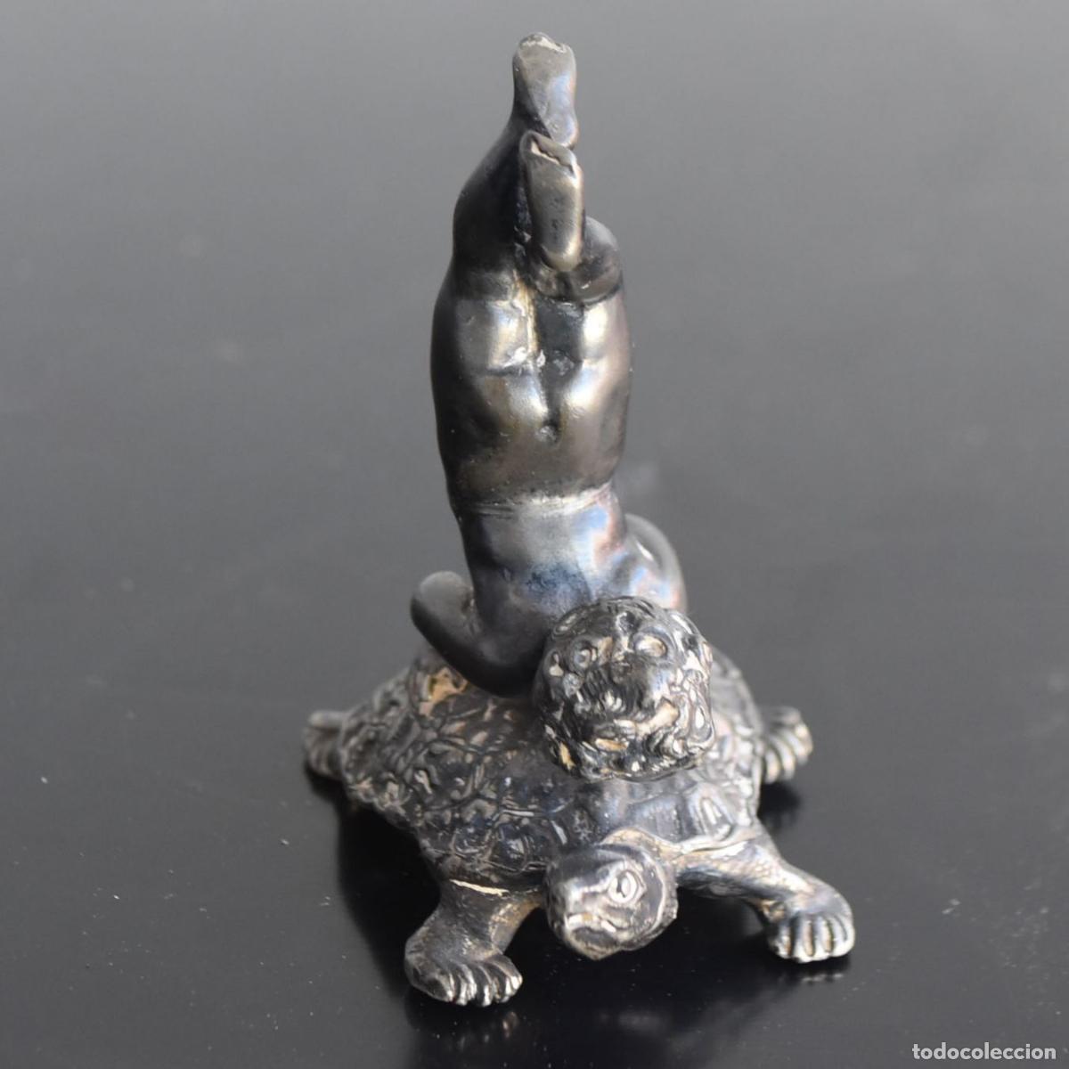 Arte: Bronze argent&eacute; b&eacute;b&eacute; acrobate - Foto 3