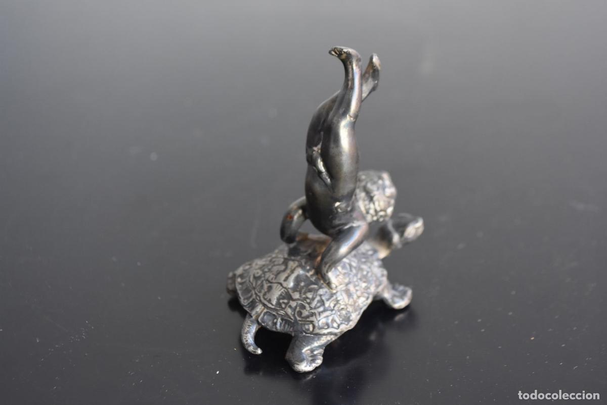 Arte: Bronze argent&eacute; b&eacute;b&eacute; acrobate - Foto 5