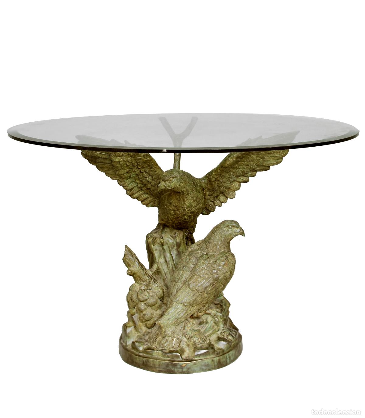 Arte: Table de milieu aux aigles en bronze - Foto 1