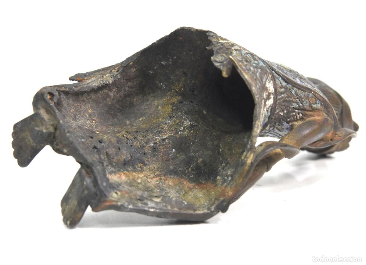 Arte: Statuette asiatique en bronze &eacute;maill&eacute; - Foto 3