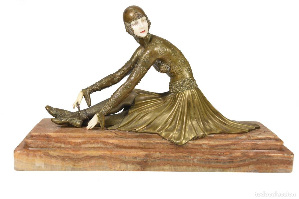 Arte: Tanara Chrys&eacute;l&eacute;phantine Danseuse de Chiparus 1930 - Foto 1