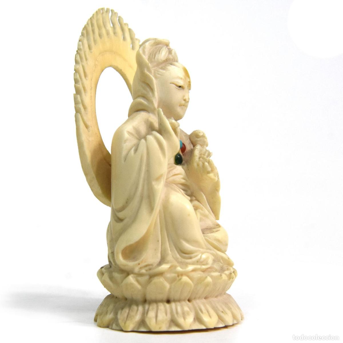 Arte: Statuette divinit&eacute; ivoire 1900 - Foto 2