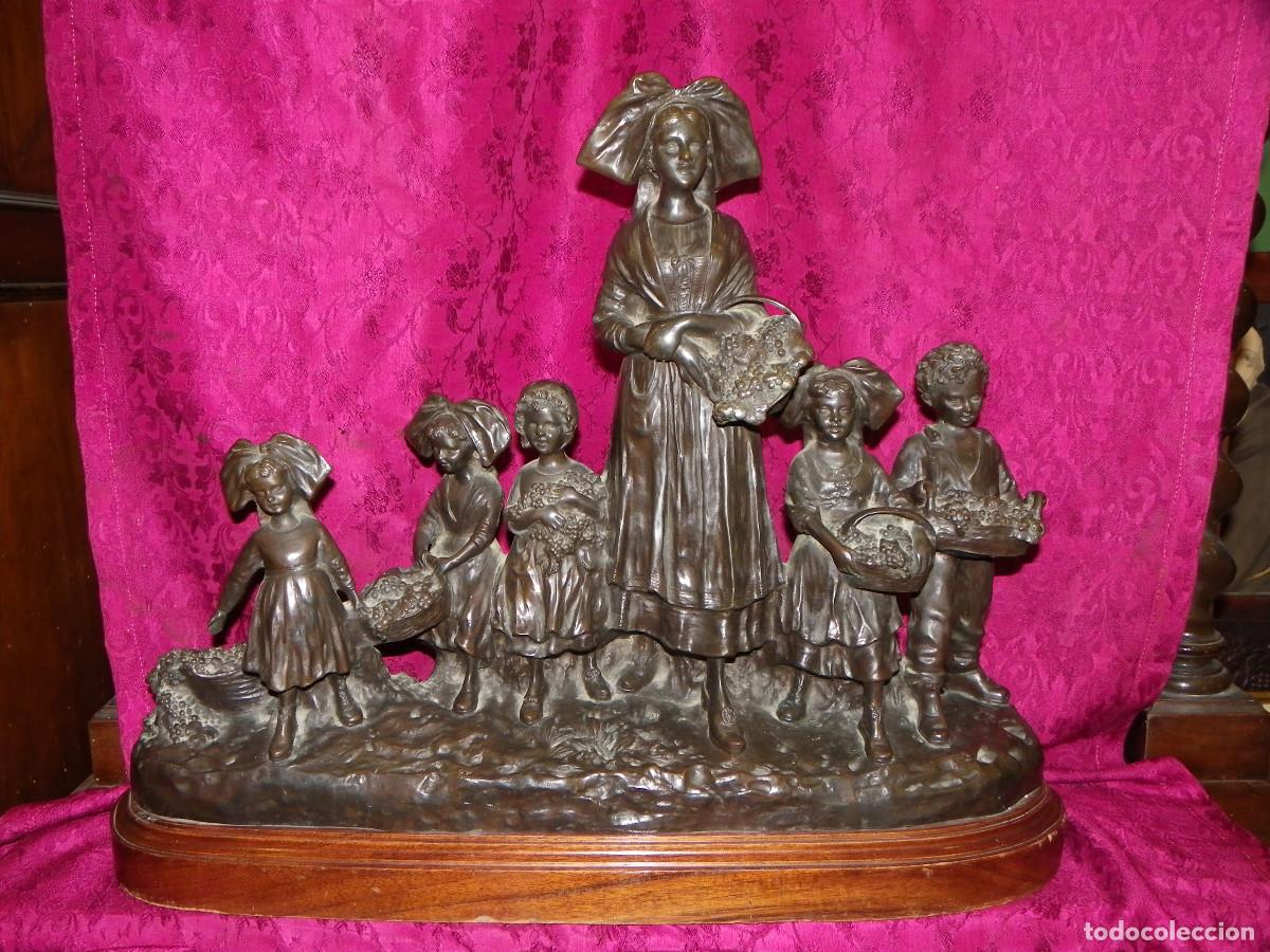 Arte: Bronce Ni&ntilde;os en la vendimia - Foto 2