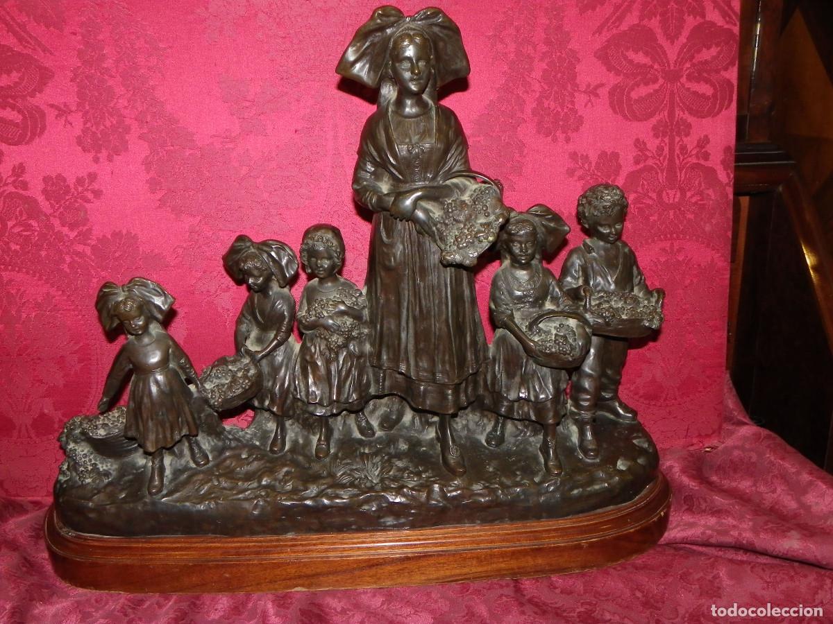Arte: Bronce Ni&ntilde;os en la vendimia - Foto 1
