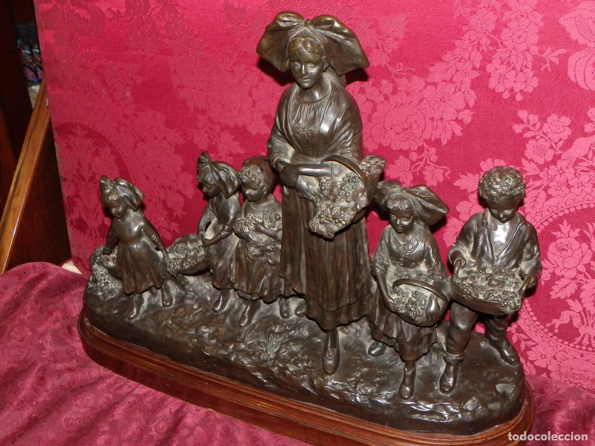 Arte: Bronce Ni&ntilde;os en la vendimia - Foto 3