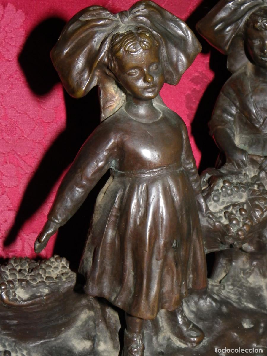 Arte: Bronce Ni&ntilde;os en la vendimia - Foto 8