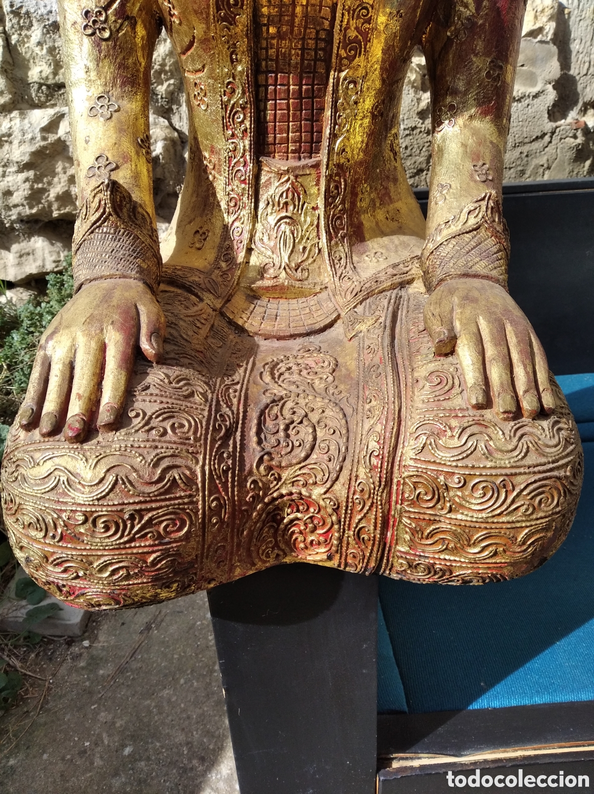 Arte: Talla en madera Budha - Foto 4
