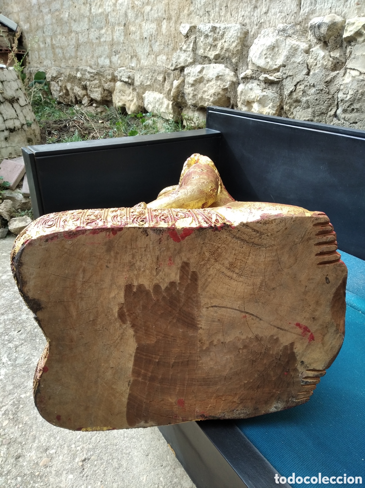 Arte: Talla en madera Budha - Foto 5