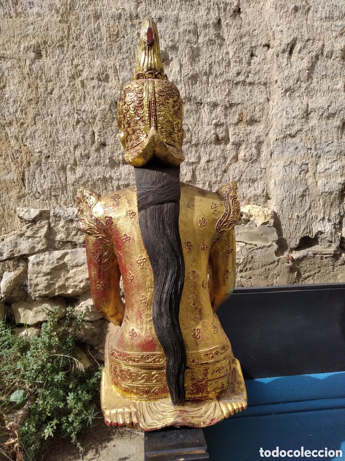 Arte: Talla en madera Budha - Foto 7