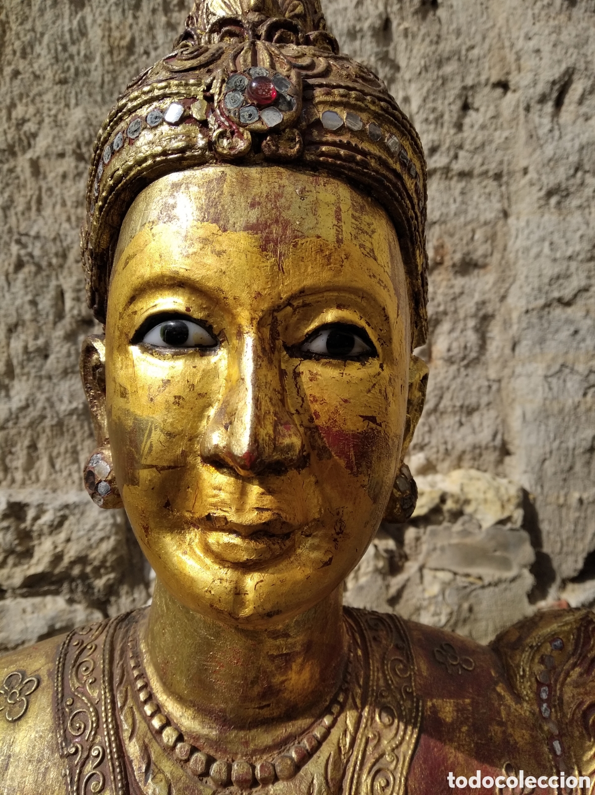 Arte: Talla en madera Budha - Foto 8