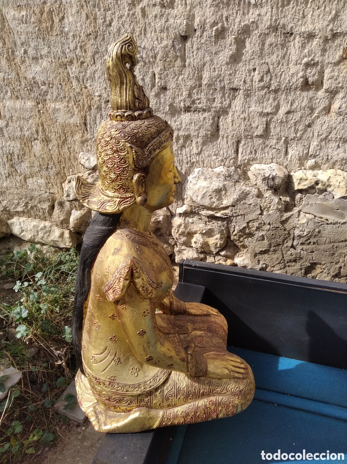 Arte: Talla en madera Budha - Foto 11