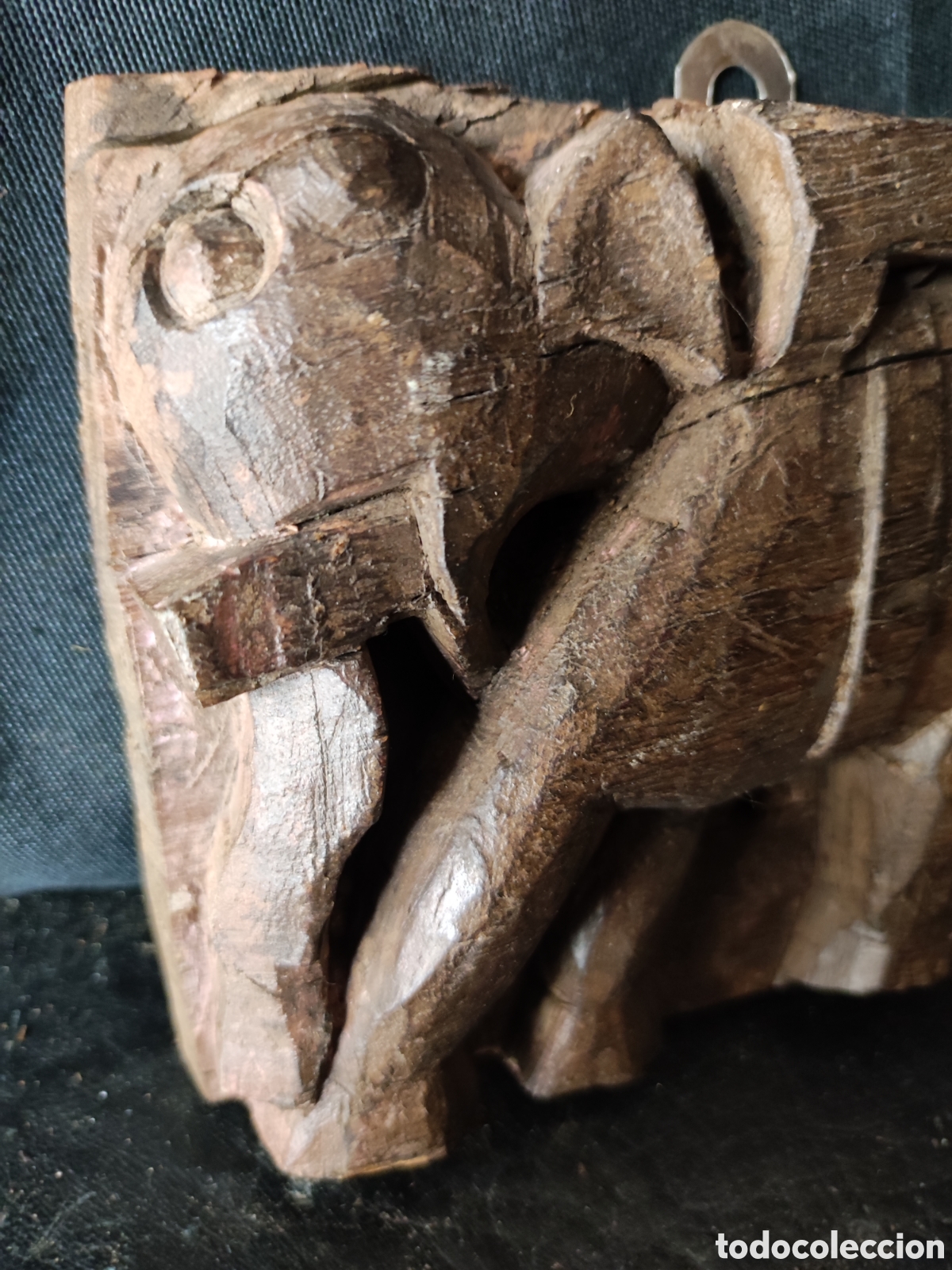 Arte: Elefante tallado madera - Foto 2