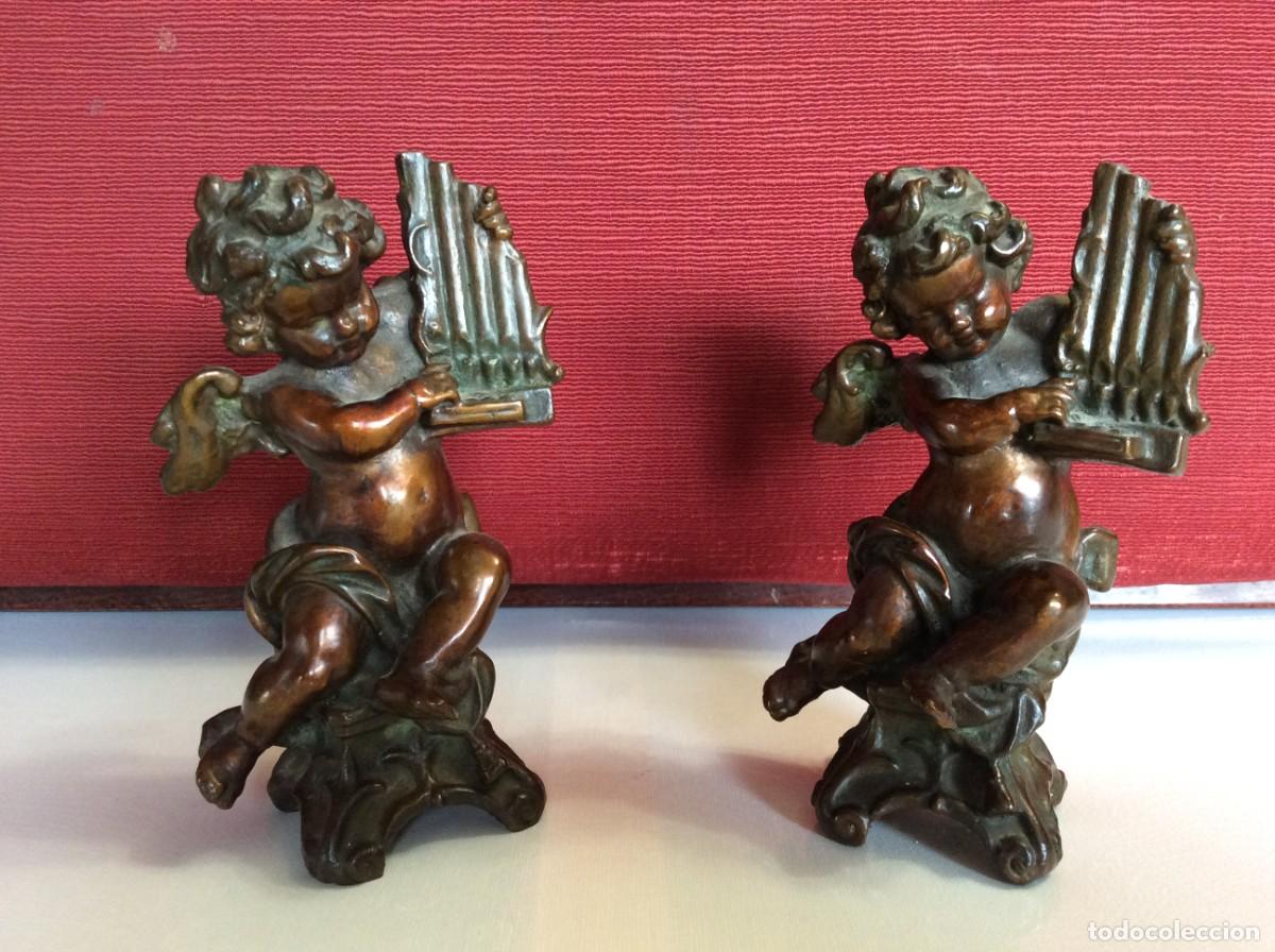 Arte: Pareja de Angelitos ( &iquest; bronce ? ) - Foto 1