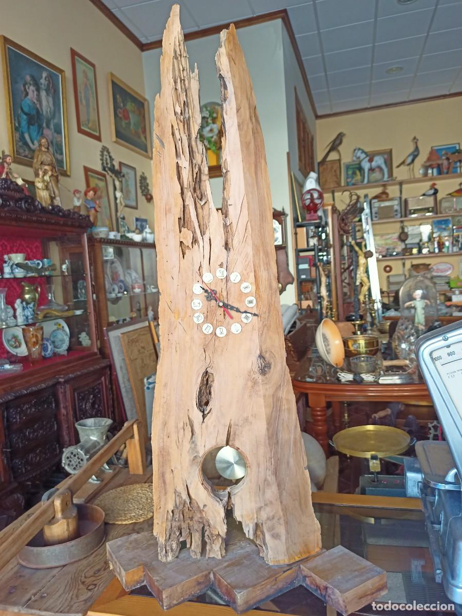 Arte: Reloj de madera de olivo - Foto 1