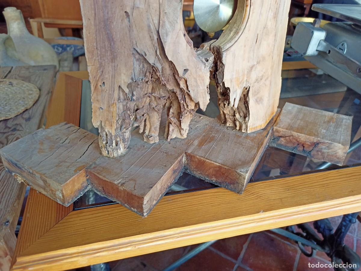 Arte: Reloj de madera de olivo - Foto 4