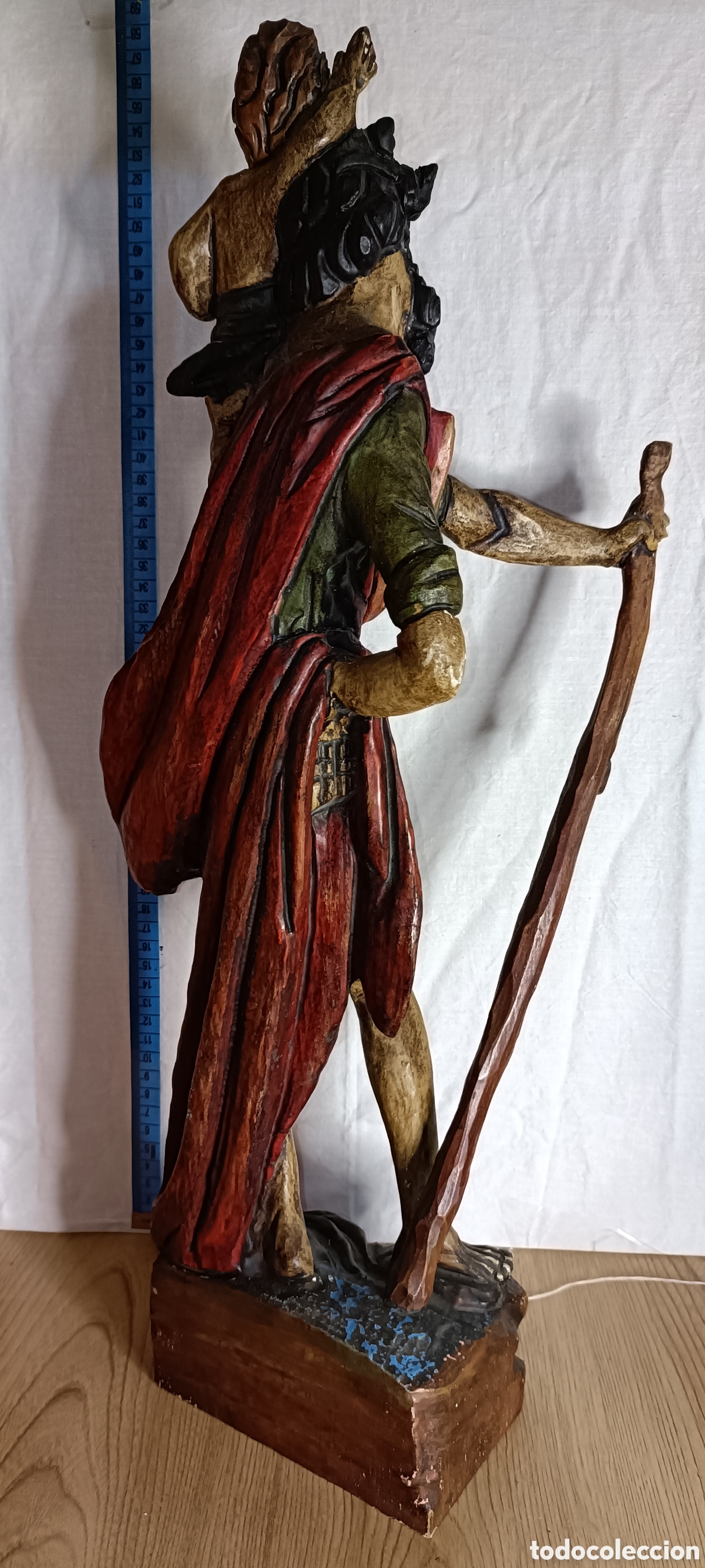 Arte: San Crist&oacute;bal, Madera policromada - Foto 8