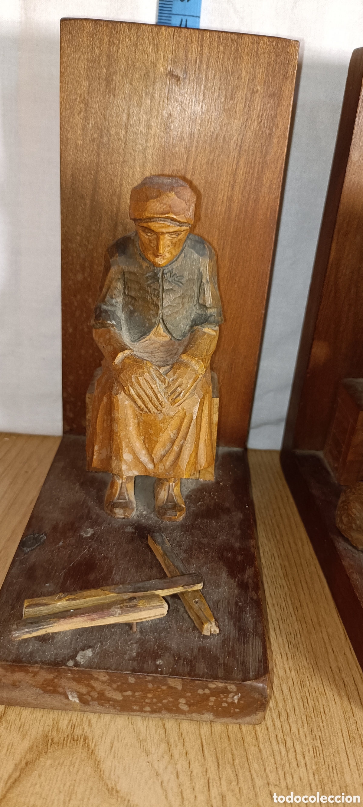 Arte: Sujetalibros madera abuelos - Foto 3