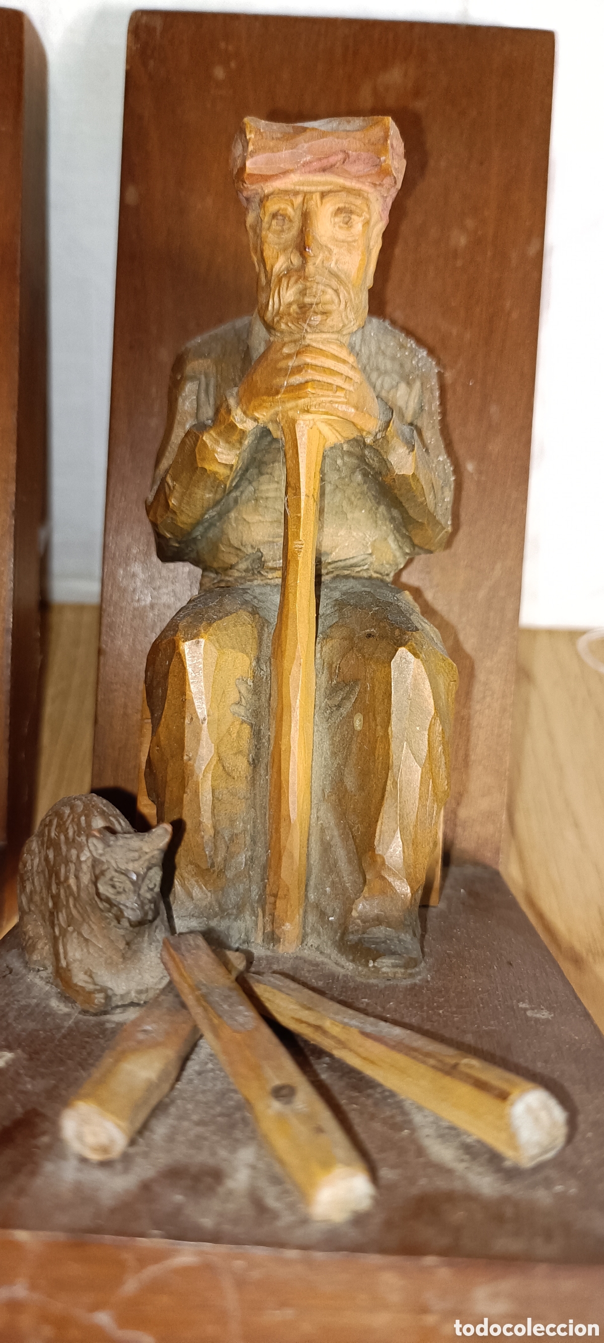 Arte: Sujetalibros madera abuelos - Foto 7